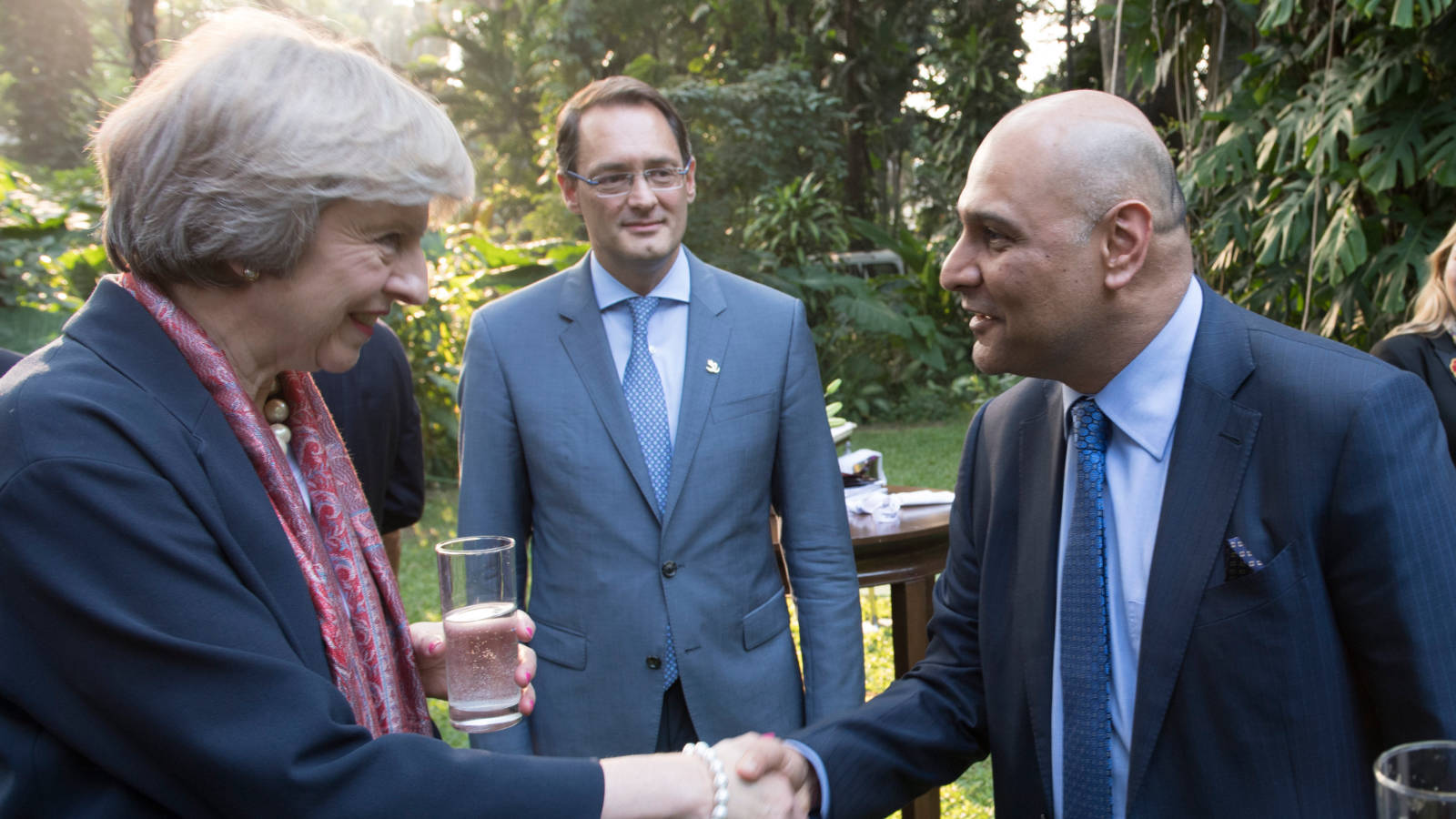 Dr Nik Kotecha OBE, Chief Executive of Morningside Pharmaceuticals, with UK Prime Minister Theresa May.
