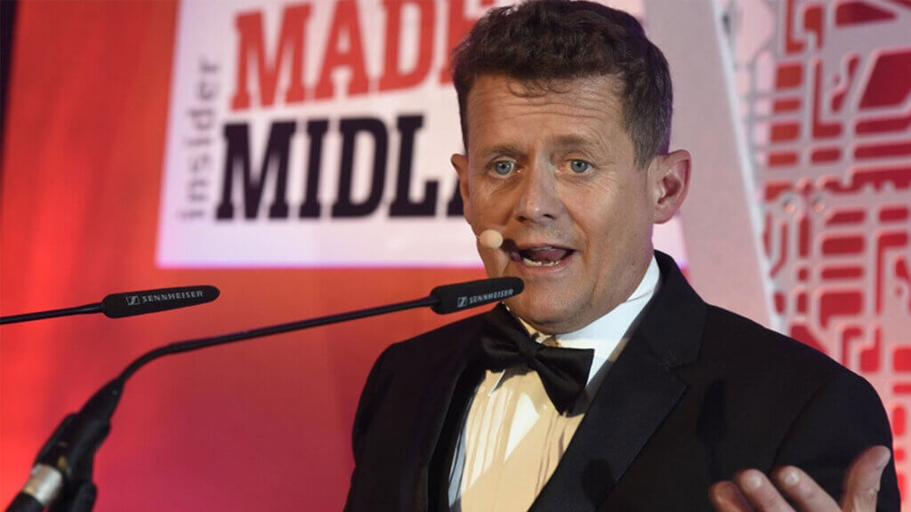 BBC's Mike Bushall presents the Insider Media Made in the Midlands Awards 2022