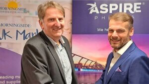 Richard Conlon, CEO of Aspire Housing, with Tim Brady, Chief Executive at Morningside.